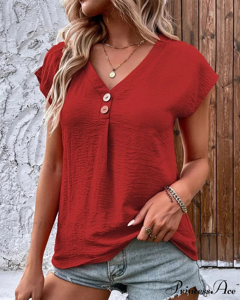 V-Neck Tee T-Shirts