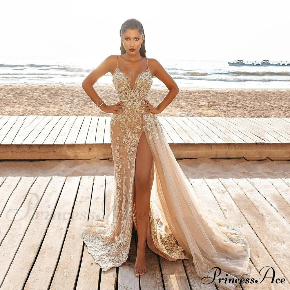 V - Party For Sequined Evening Elegant Wedding Gown Neck Women Deep Full-Length Wear Dress / S