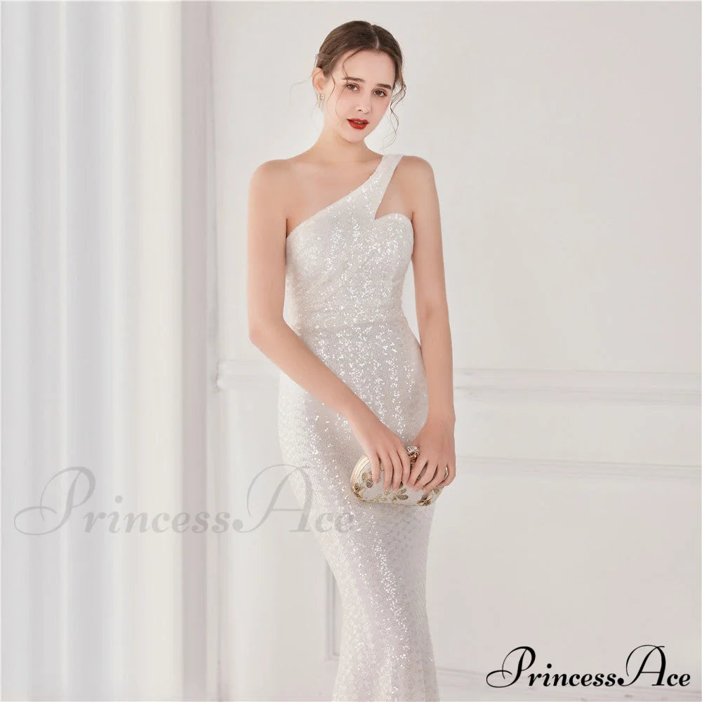 Victoria Formal One-Shoulder Charming Sequined Fishtail Dress S.o. Long Dresses