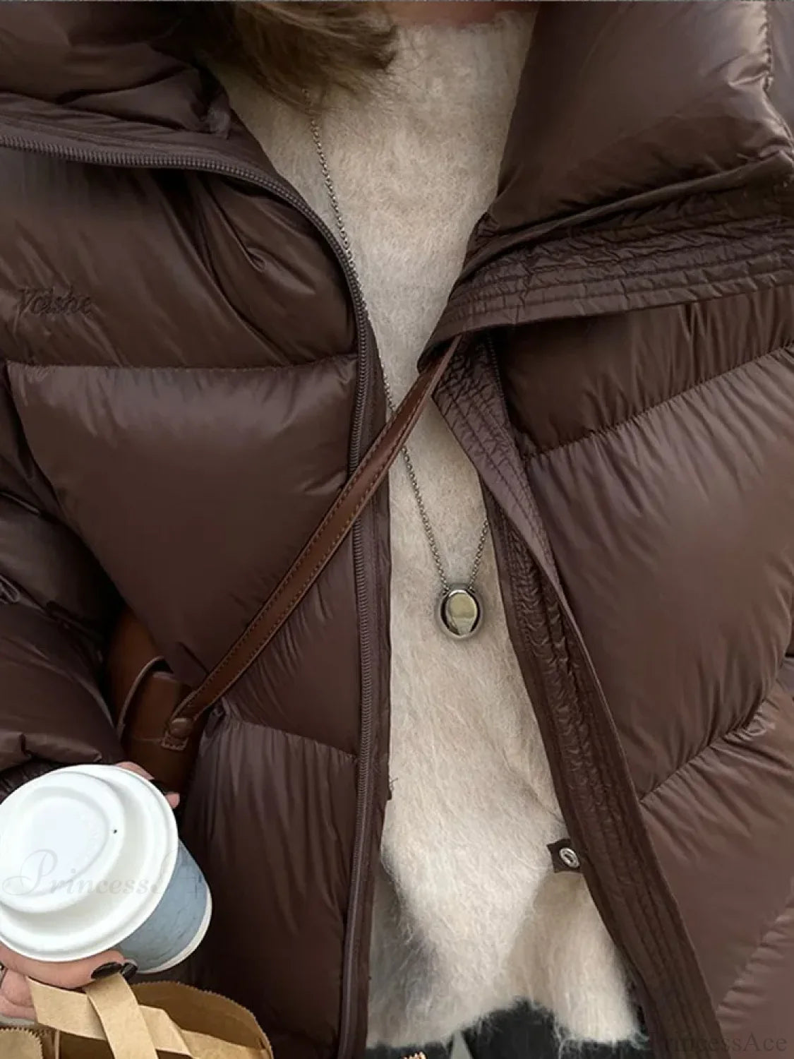 Vintage Brown Oversized Cotton Coat