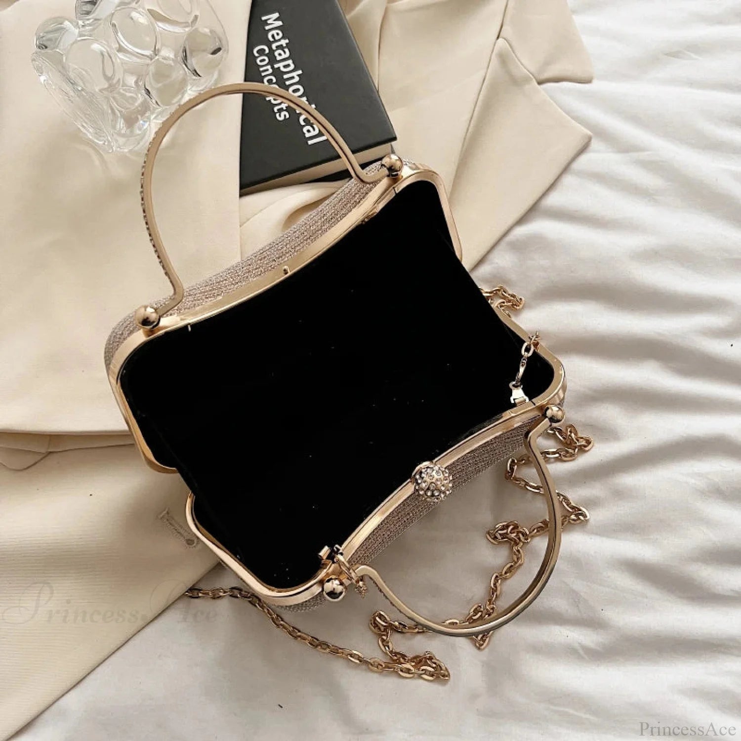 Vintage Chain Evening Shoulder Clutch Bag clutchbag-250126