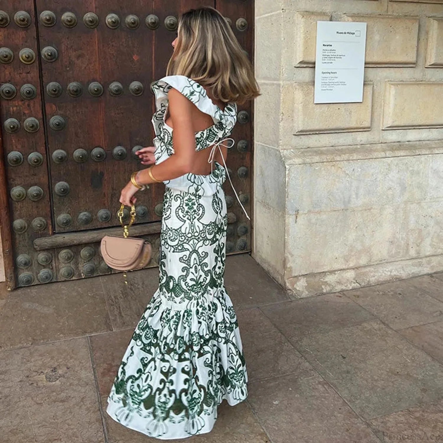Vintage Cotton Floral Boho Dress bohodress-250126