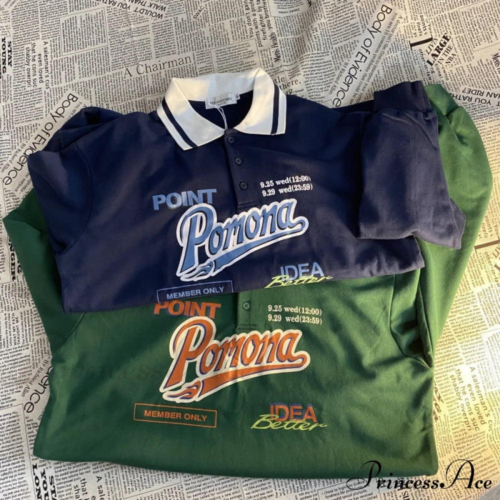 Vintage Design Letter Sweatshirt Sweatshirts