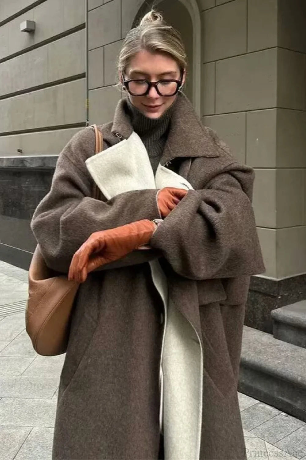 Vintage Elegant Double Faced Wool Coat