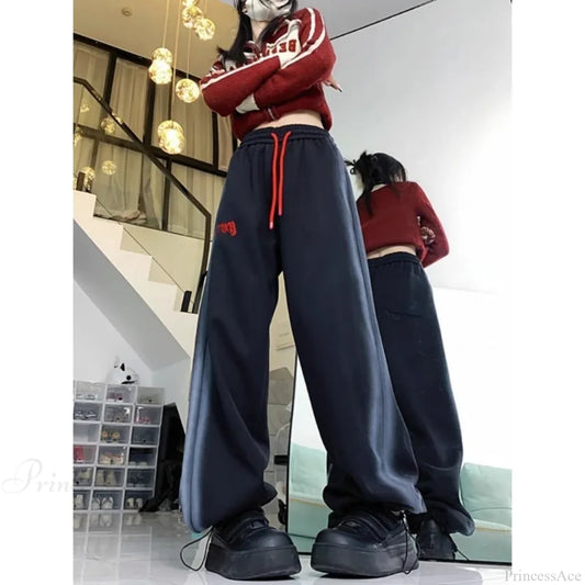 Vintage Fleece Sweatpants Winter Pants