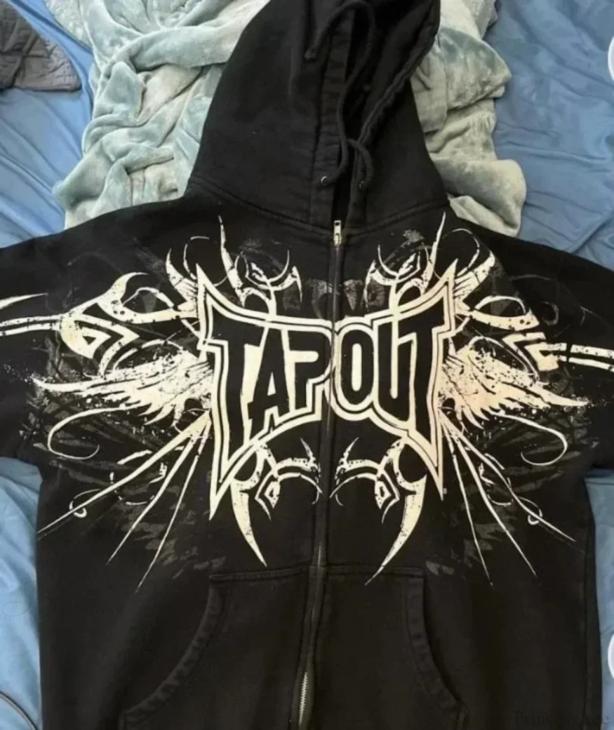 Vintage Gothic Skull Zip Up Hoodie black 3 / S