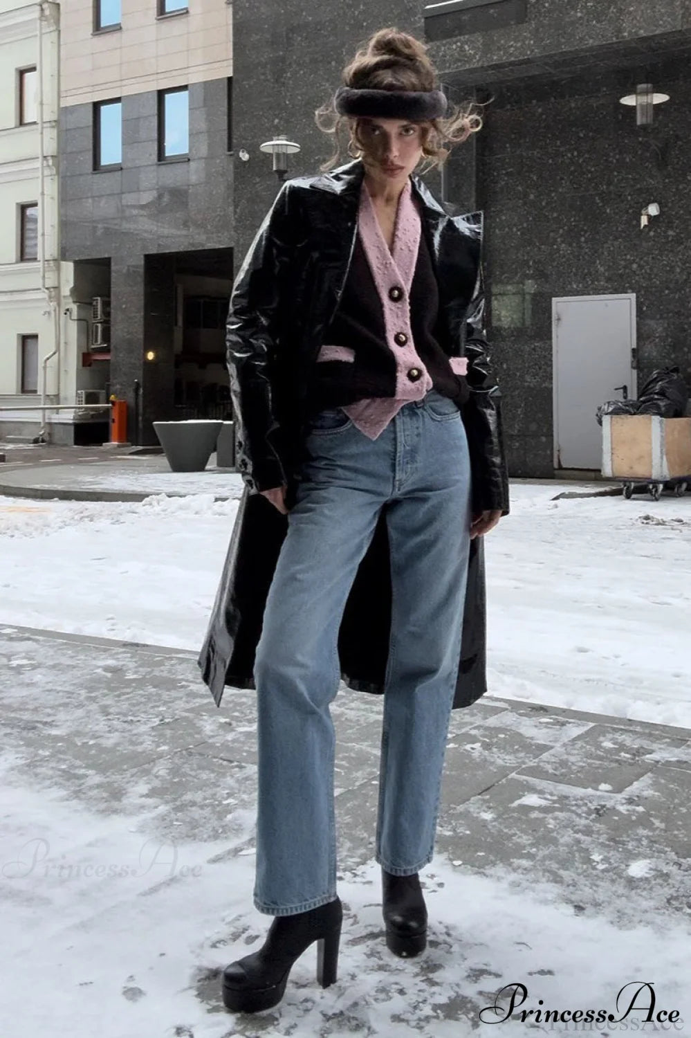 Vintage High-Rise Straight-Leg Pencil Fit Jeans