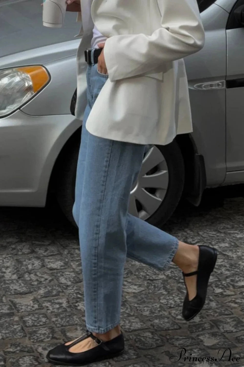 Vintage High-Rise Straight-Leg Pencil Fit Jeans