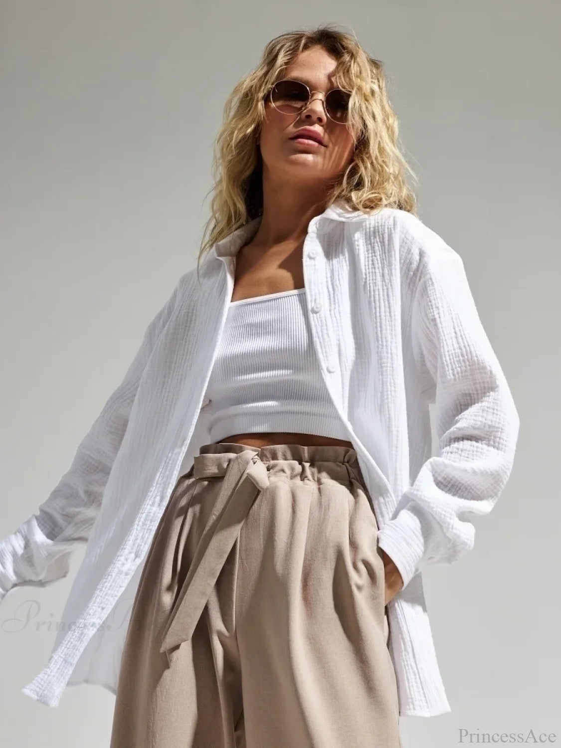 Vintage Loose Fit Blouse blouse-250223