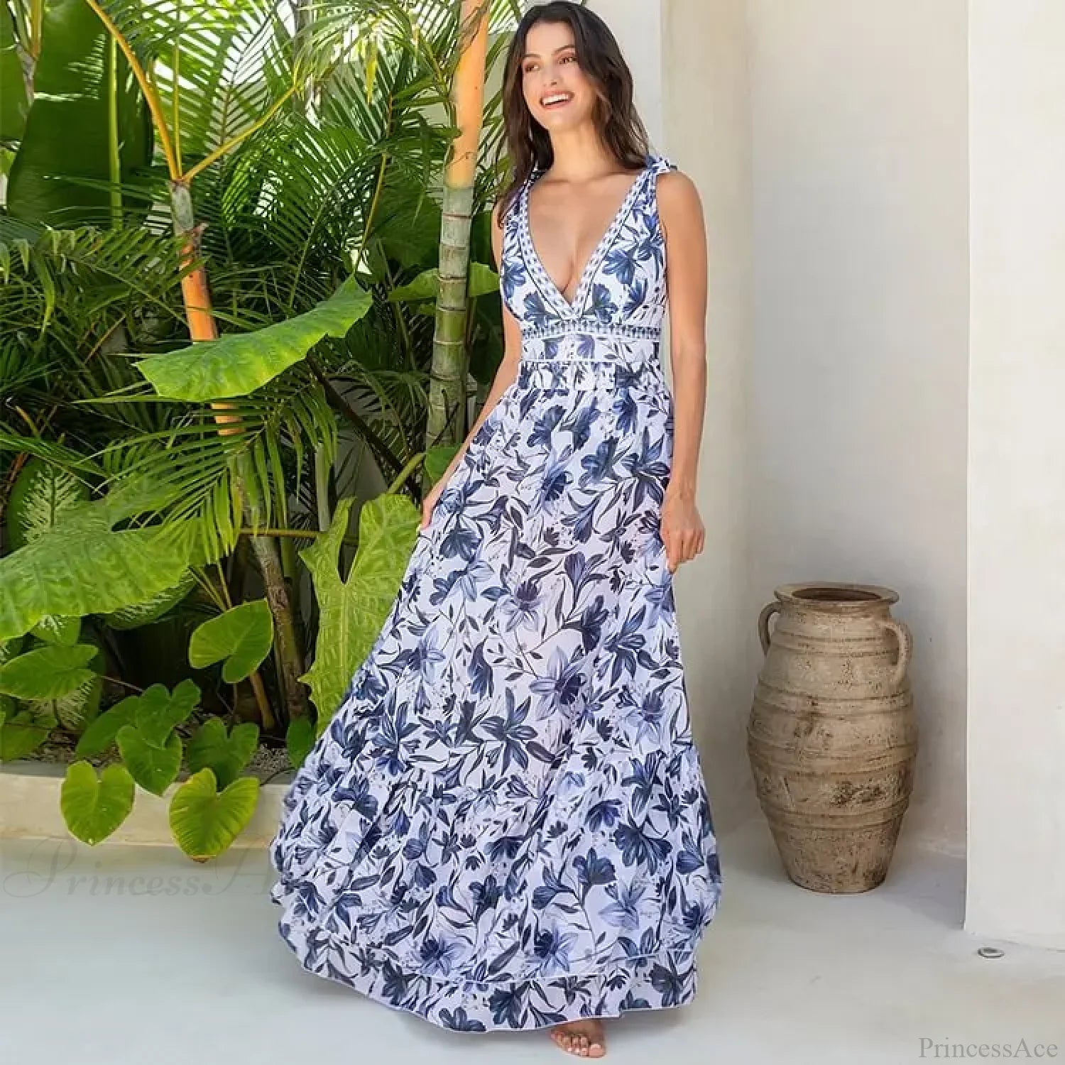 Vintage Printed Sarong Two Piece Set color9 / S