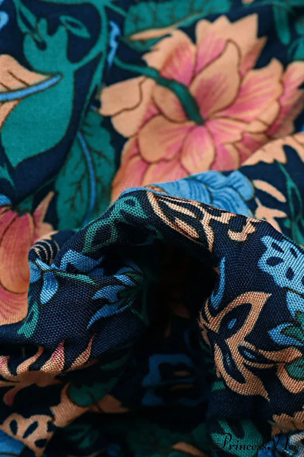 Vintage Round Neck A-Line Boho Dress