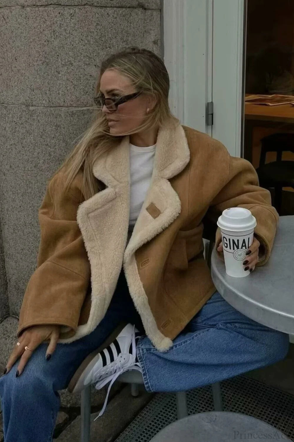 Vintage Sherpa Loose Warm Coat