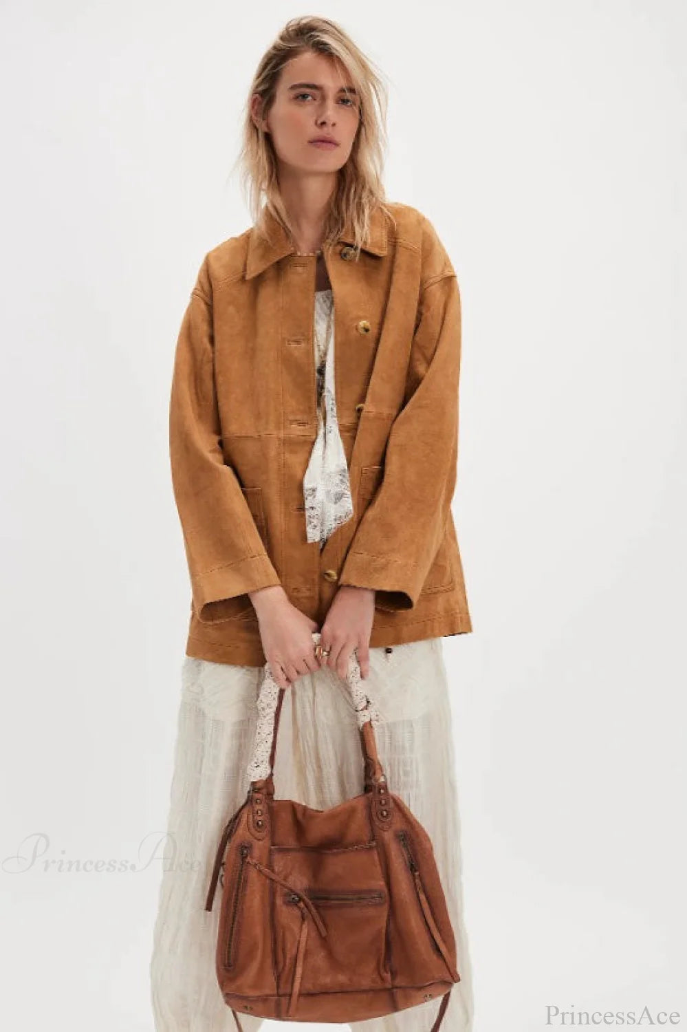 Vintage Simple Suede Single Breasted Jacket