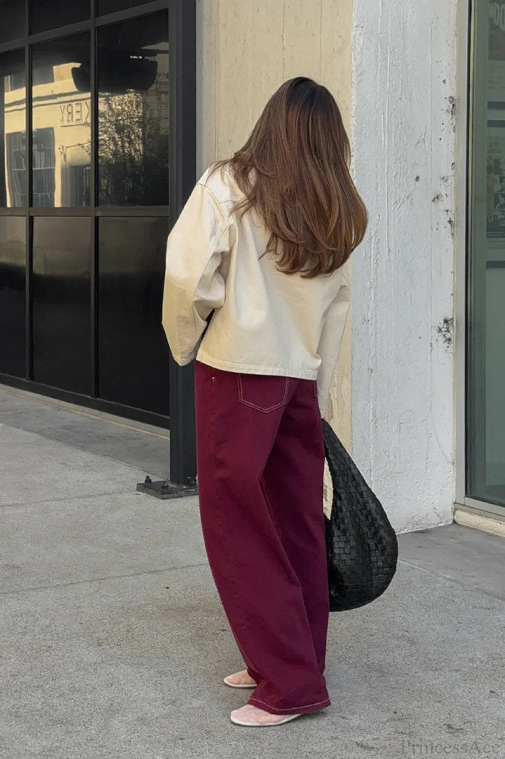 Vintage Twill Denim Solid Loose Lapel Jacket