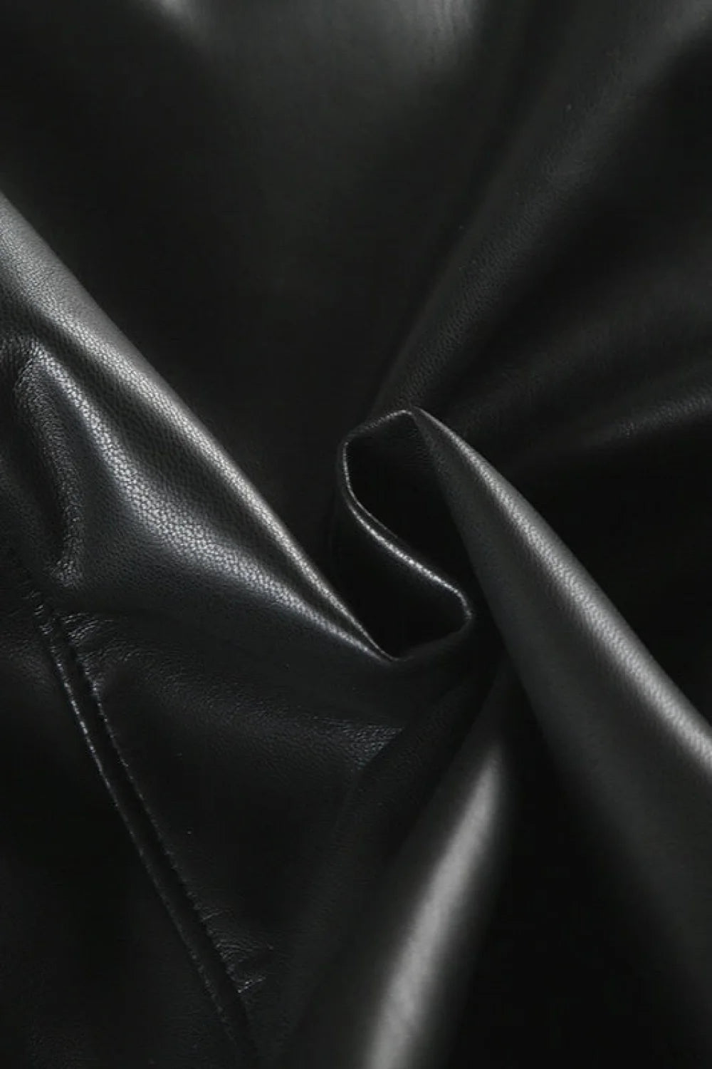 Vintage Y2K Furry Collar Leather Waist - Cinching Jacket