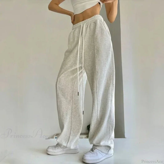 Vintage Y2K Oversized Jogger Pants Gray / S
