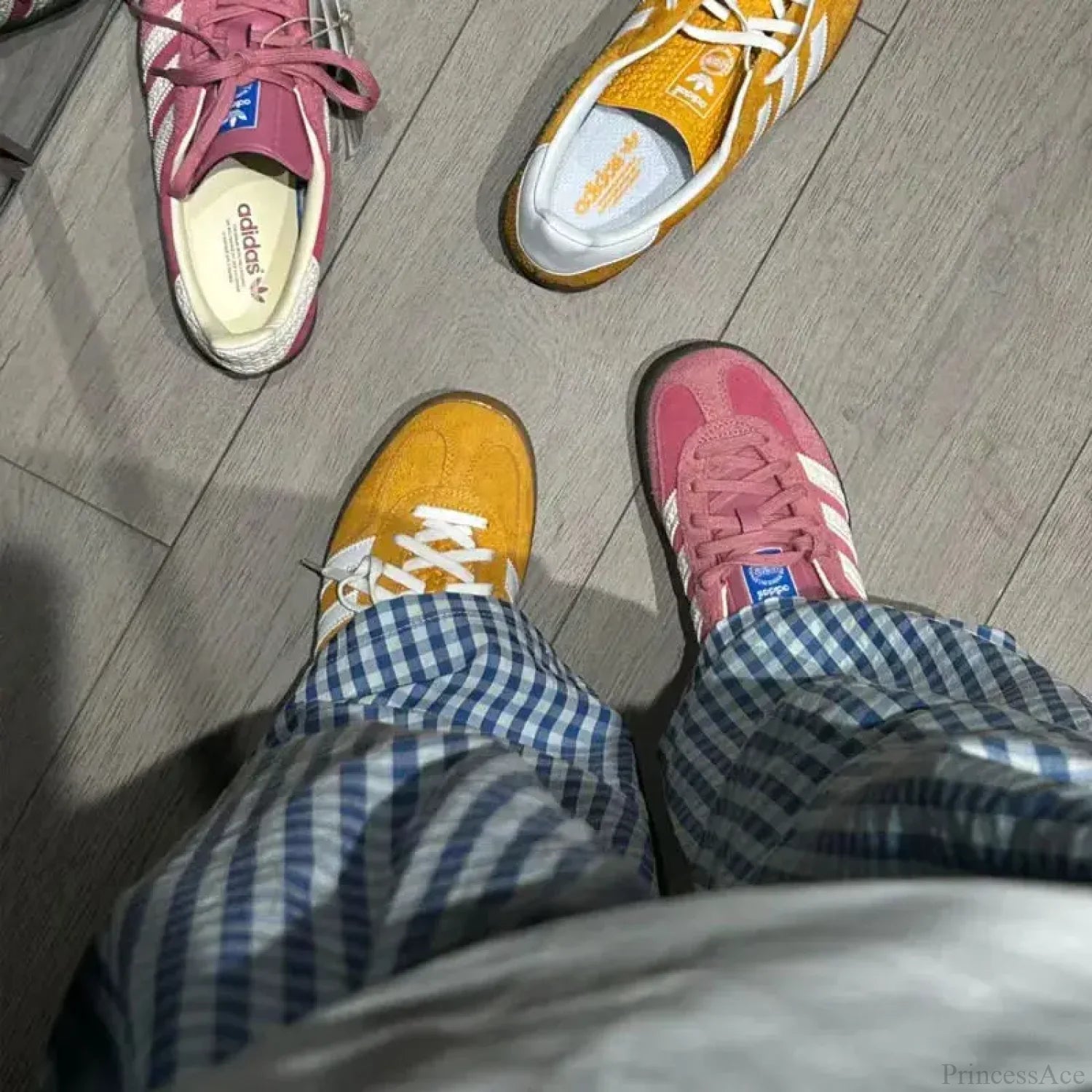 Vintage Y2K Plaid Women Casual Baggy Pants