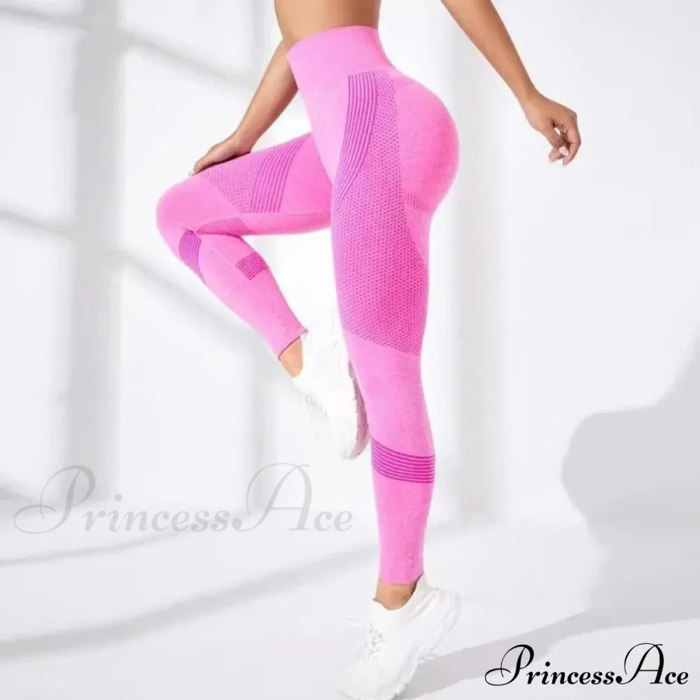 Waist Striped Mesh Fitness Outdoor Running Legging