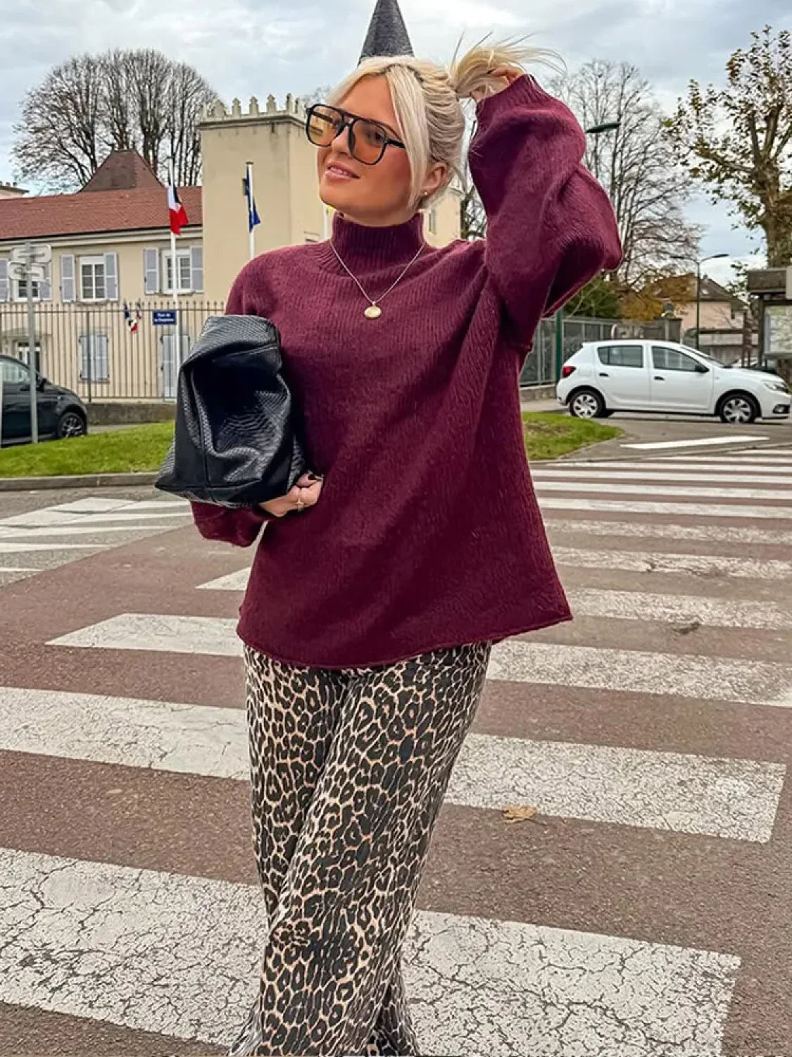 Warm High Neck Retro Sweater