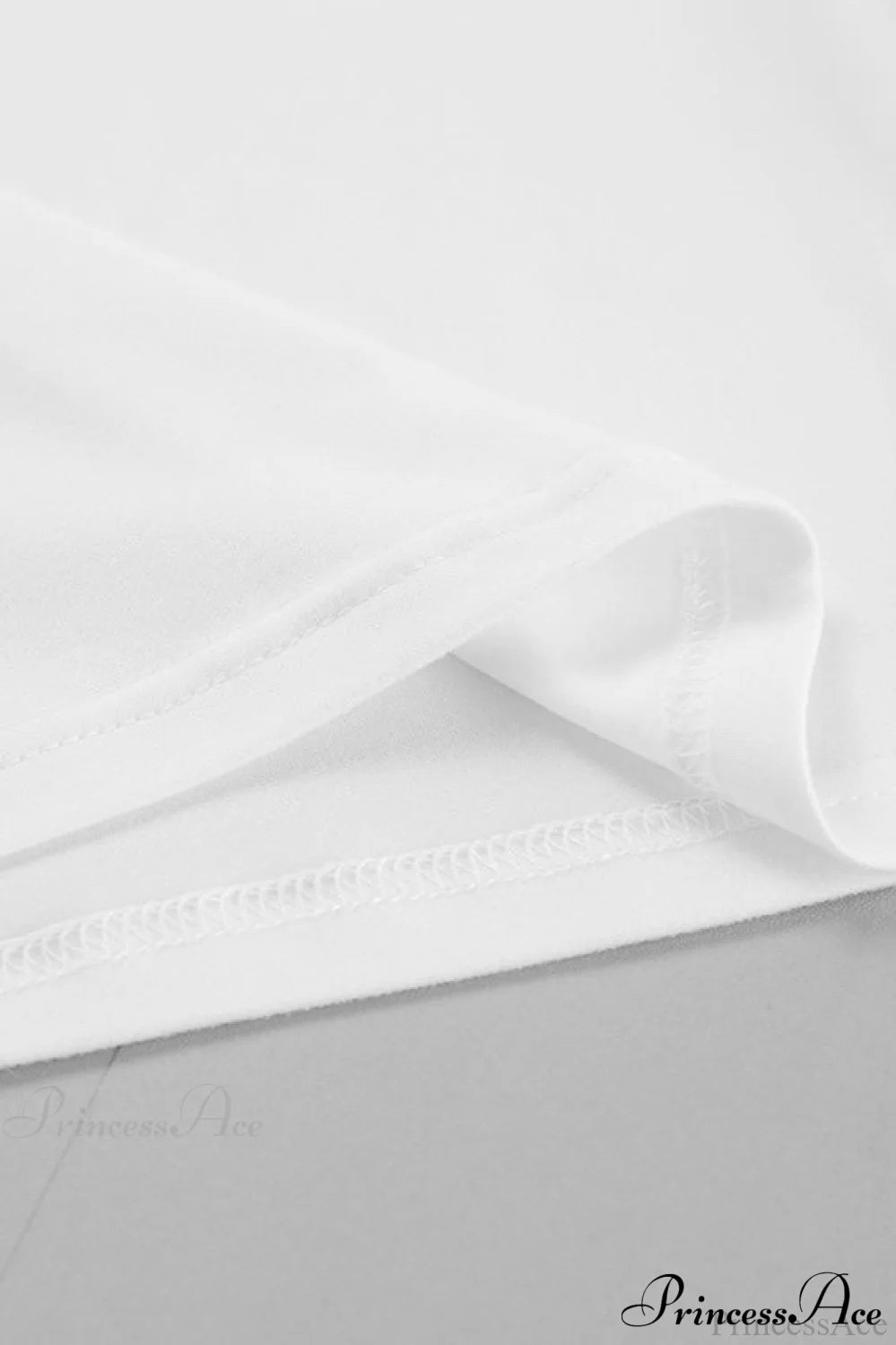 White Asymmetrical Neck Cold Shoulder Knit Long Sleeve Tee