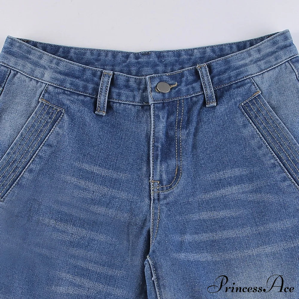 Wide Leg Oversize Y2K Patterned Baggy Winter Cargo Casual Jeans Low Autumn Waist Women’s Trousers