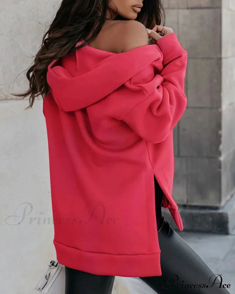 With Casual Coat Pocket Coats-L