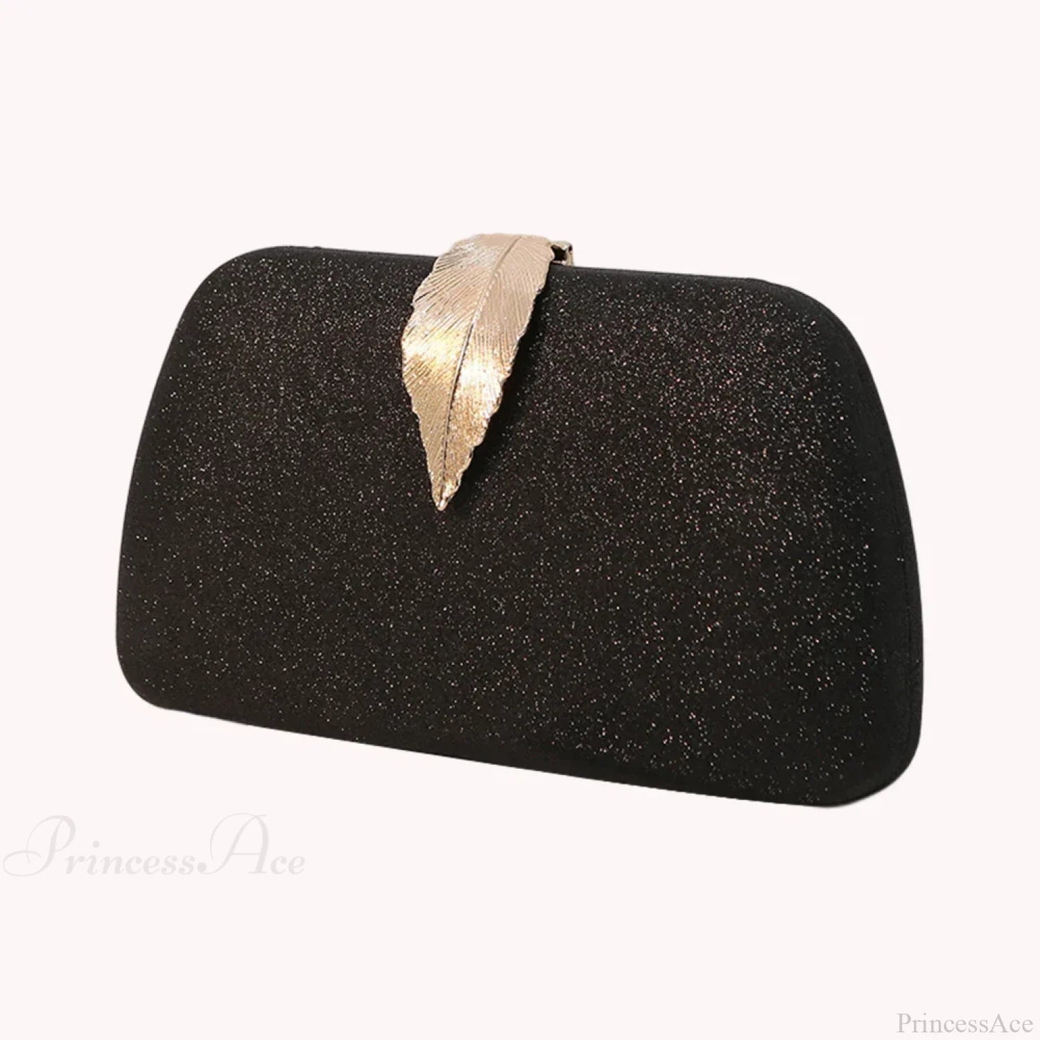 Women Leaf Design Clutch Bag Bling Chain Purse clutchbag-250126
