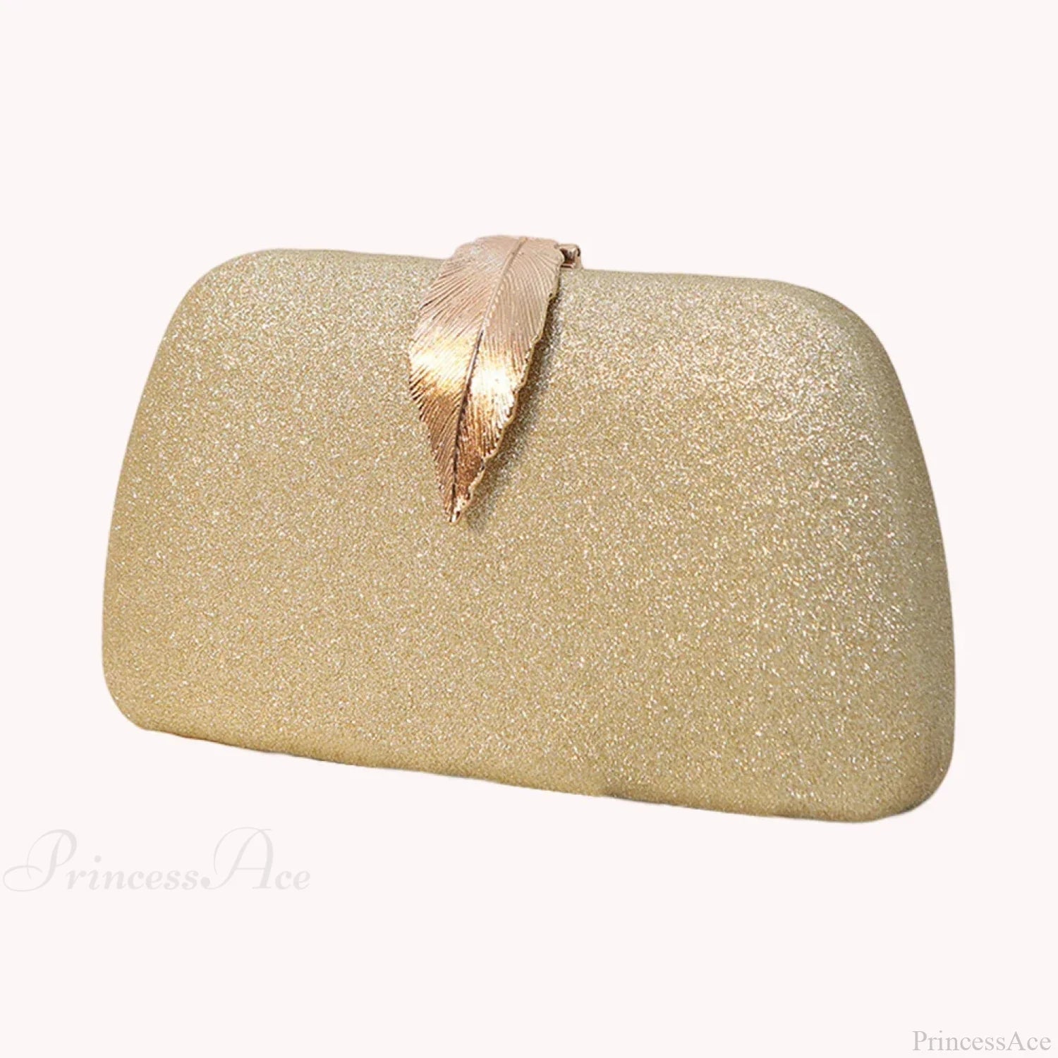Women Leaf Design Clutch Bag Bling Chain Purse clutchbag-250126