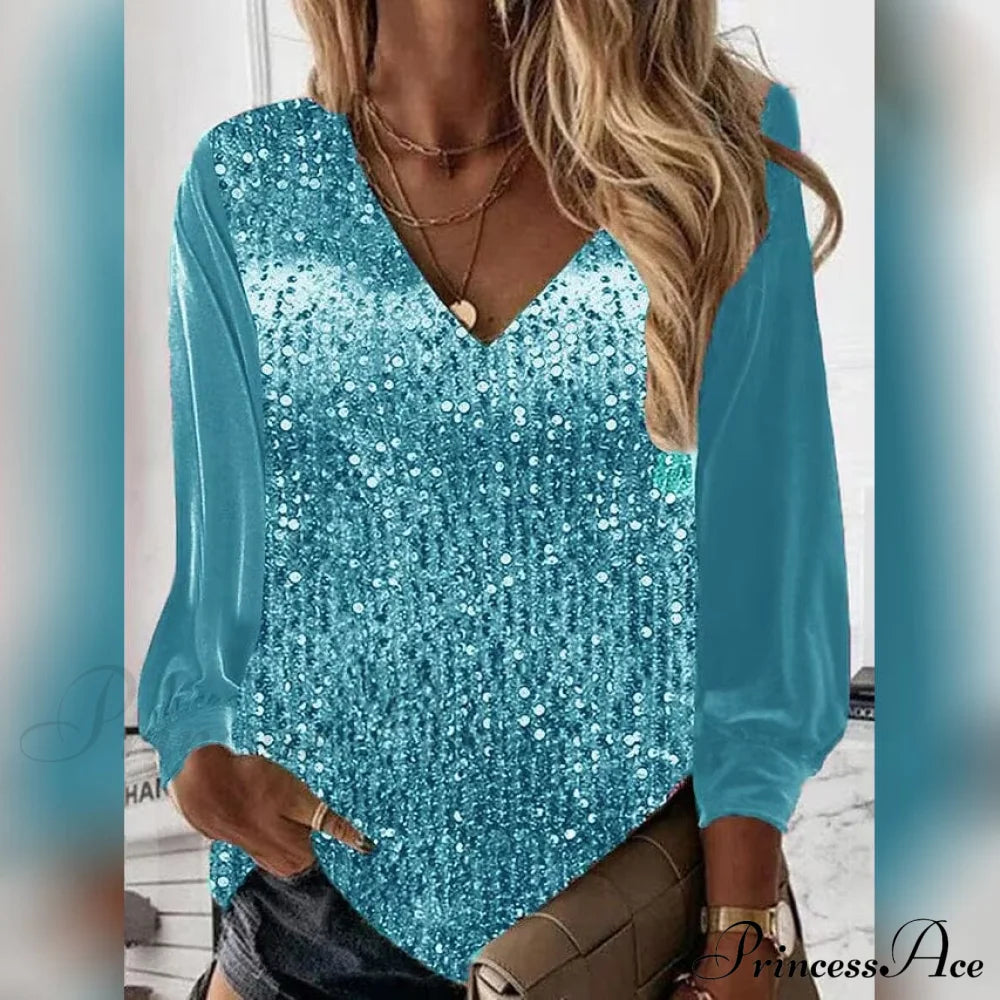 Women's Blouse Shirt Long Sleeve Dark Green __stock:200 clothes refund_fee:1200 tops