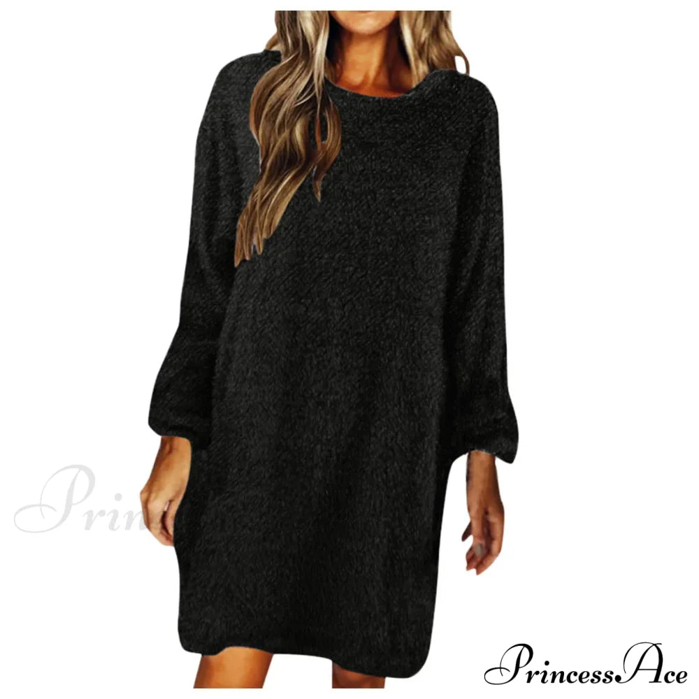 Women’s Casual Floral Splicing Printed Round Neck Midi 2024 New Spring Autumn Fashion Loose Long