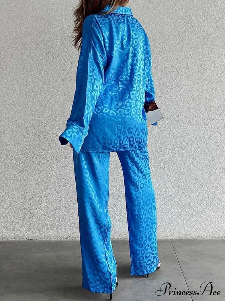 Women’s - Casual Spring Arm Design & In Fit Leopard Daily Long Fashion Red Blouse White Regular