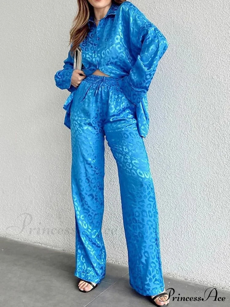 Women’s - Casual Spring Arm Design & In Fit Leopard Daily Long Fashion Red Blouse White Regular