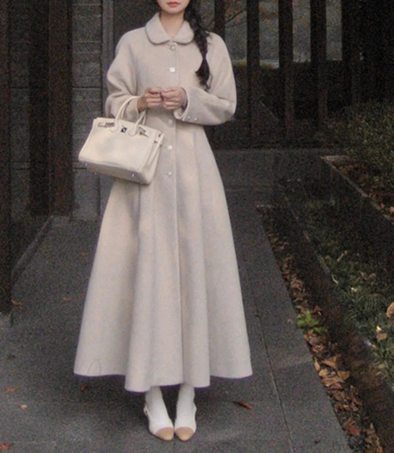 Wool Blends Luxury Chic Skirted Overcoat