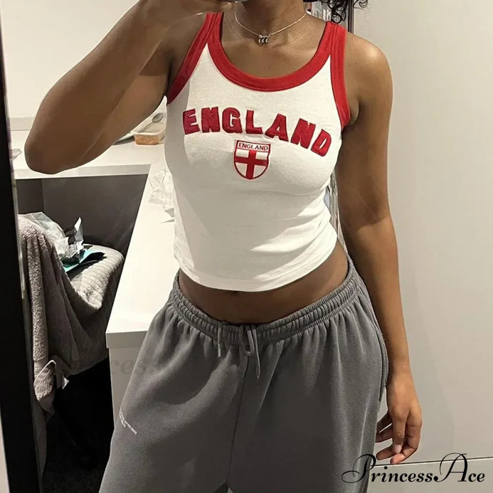 Y2K Clothes Goth Punk Girls Corset Baby Sexy Vintage Letter Embroid Cute Streetwear Crops Tank Top