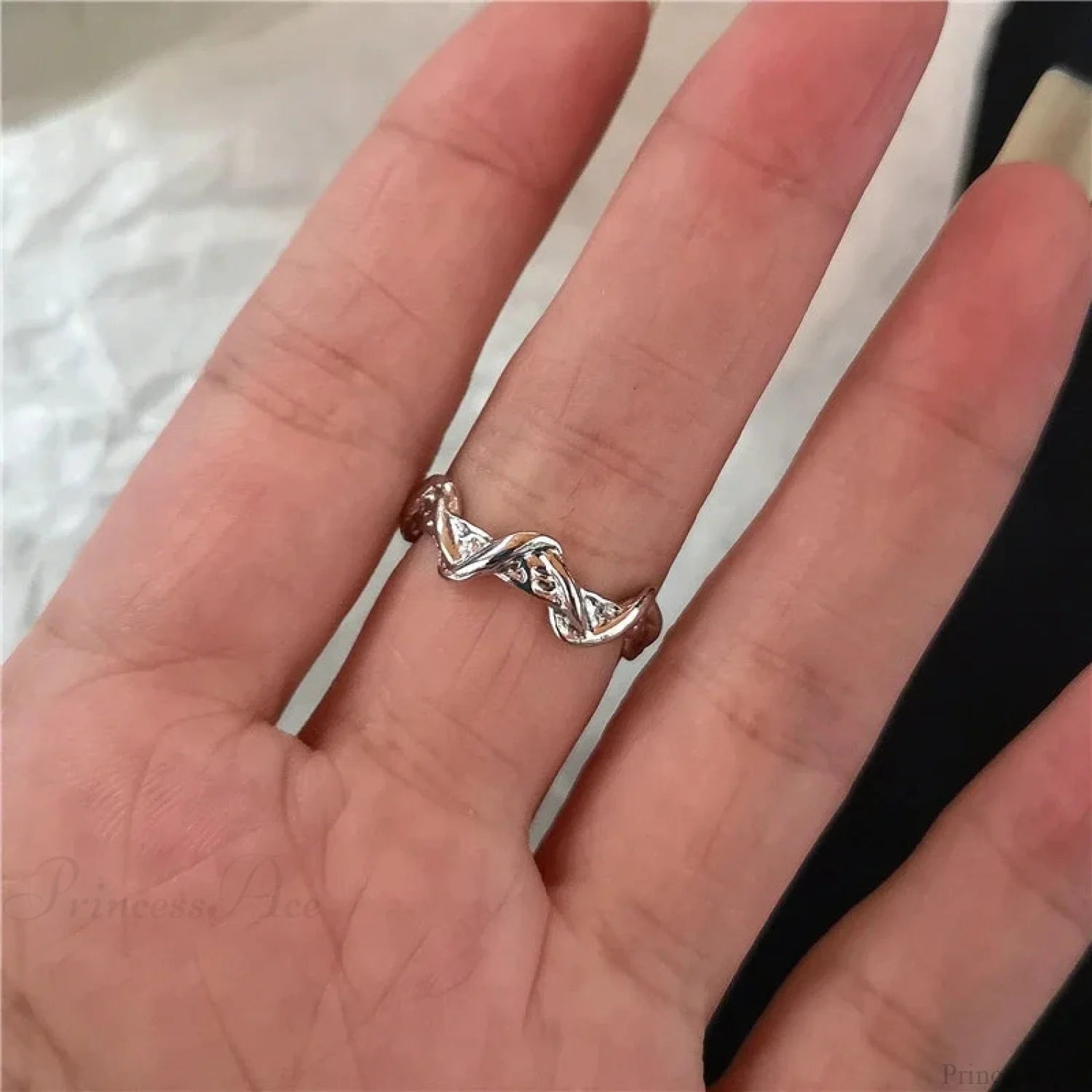 Y2K Gothic Animal Spider Crimson Crystal Ring sliver10