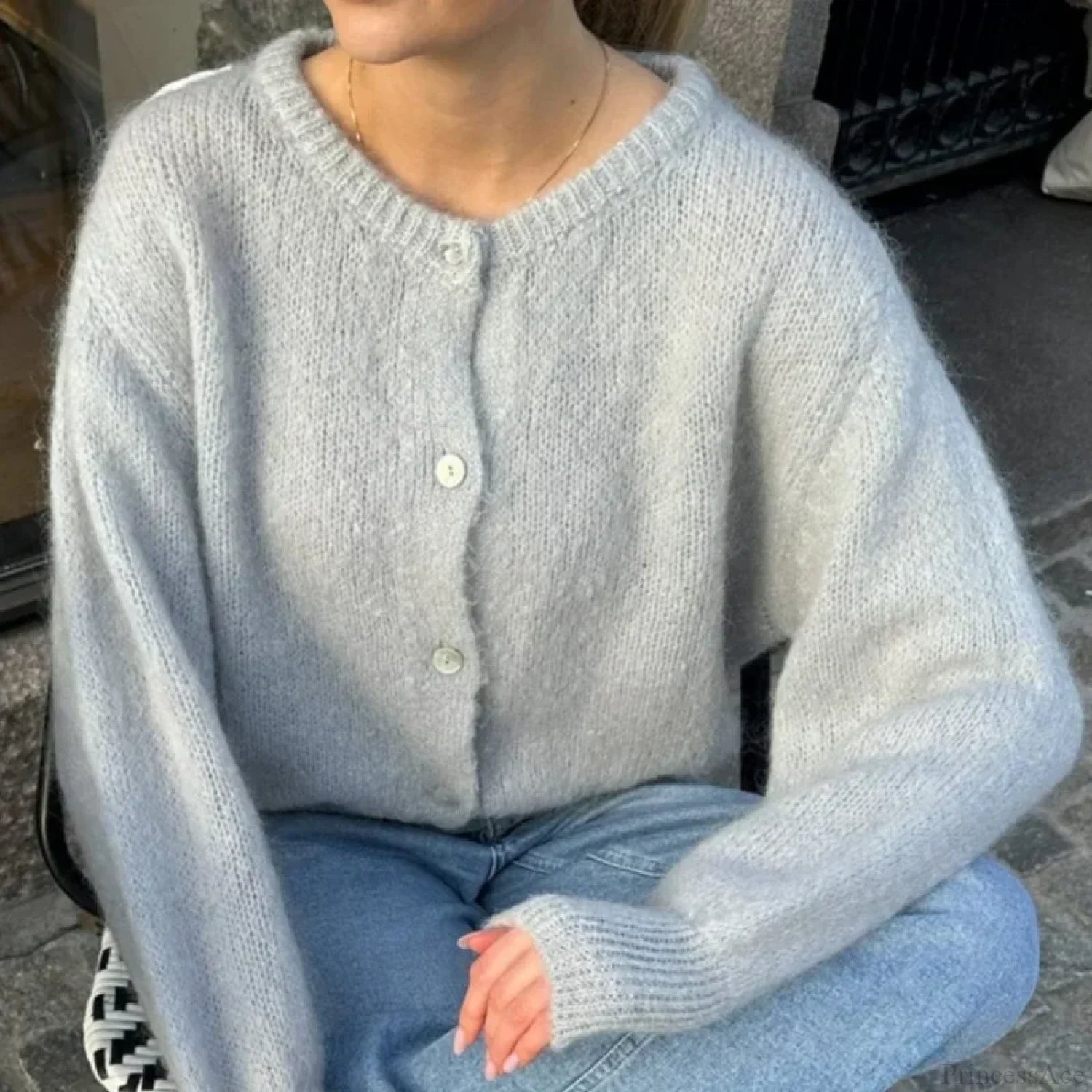 Y2K Knit Casual Cardigan Jacket cardiagn-250126