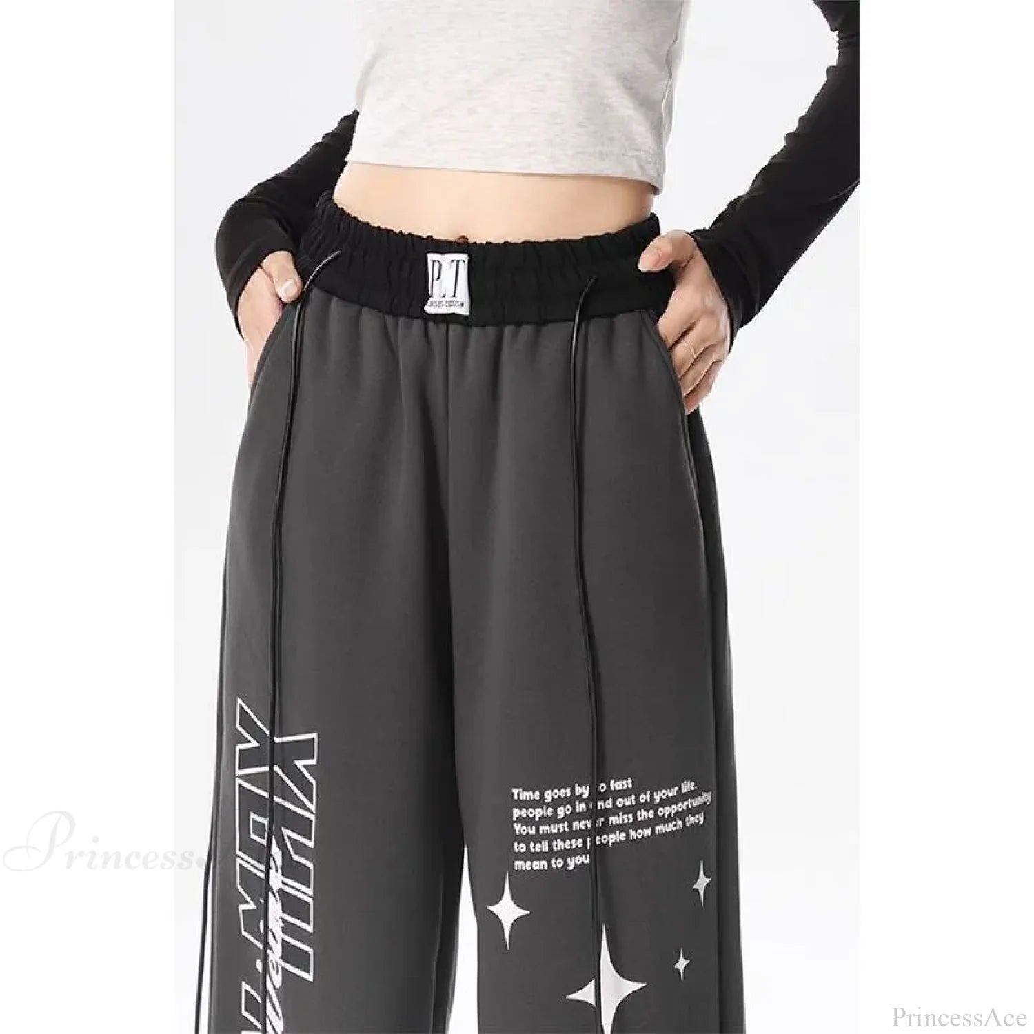 Y2K Letter Print Pants