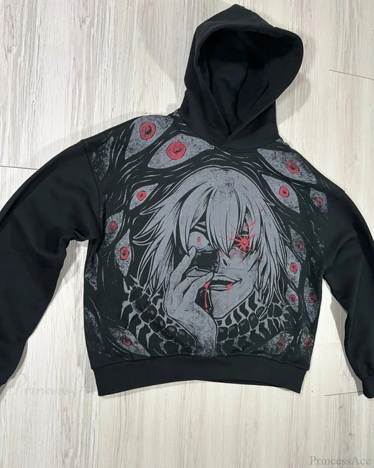 Y2K Mysterious Cartoon Zipper Hoodie