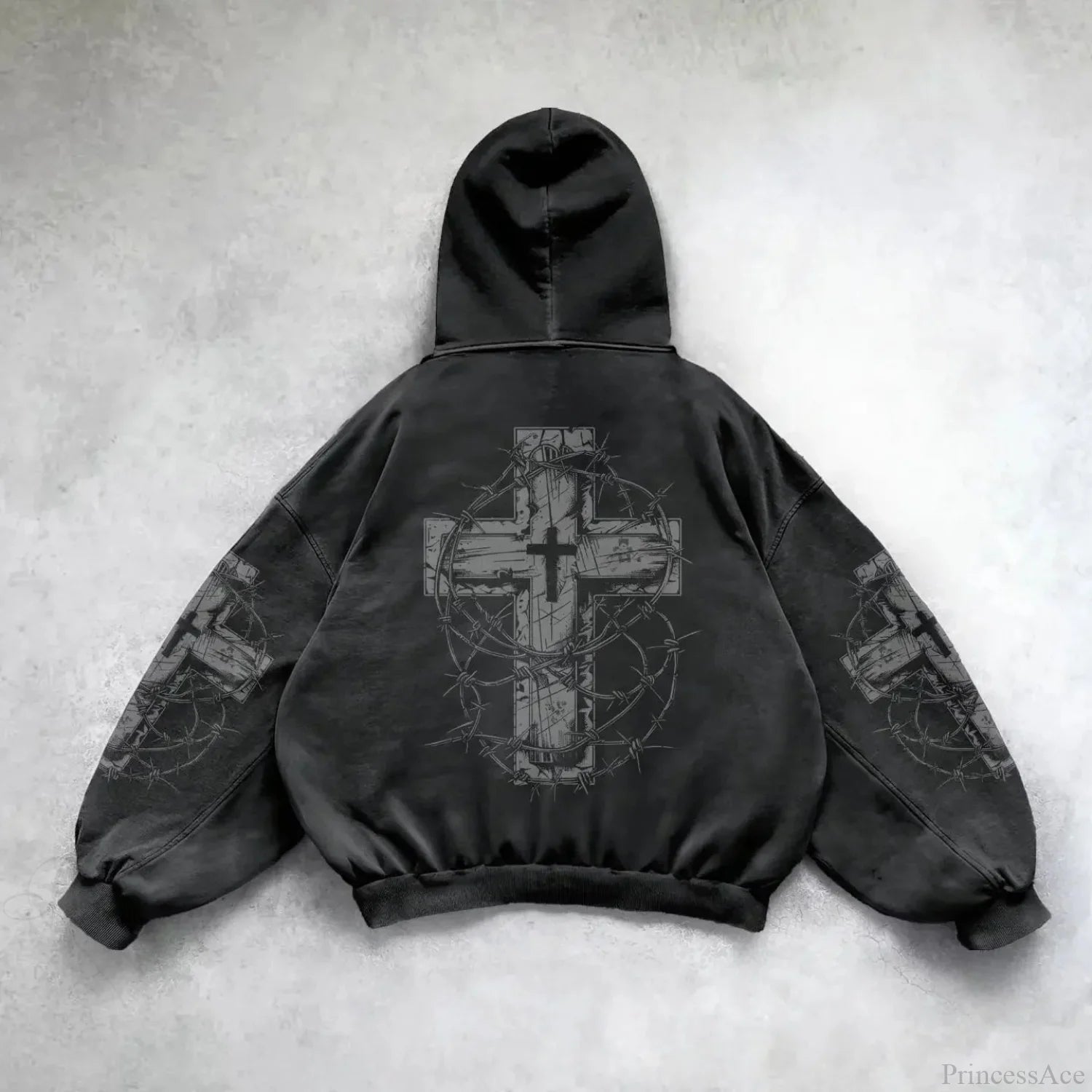 Y2K Mysterious Patchwork Zipper Hoodie