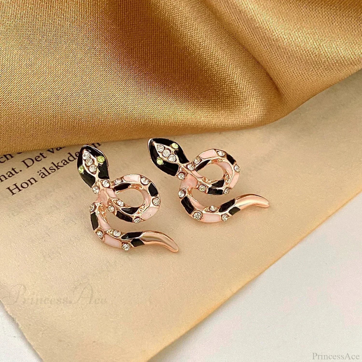 Y2K Spike Rivet Sphere Embrace Hoop Earring Rose Golden