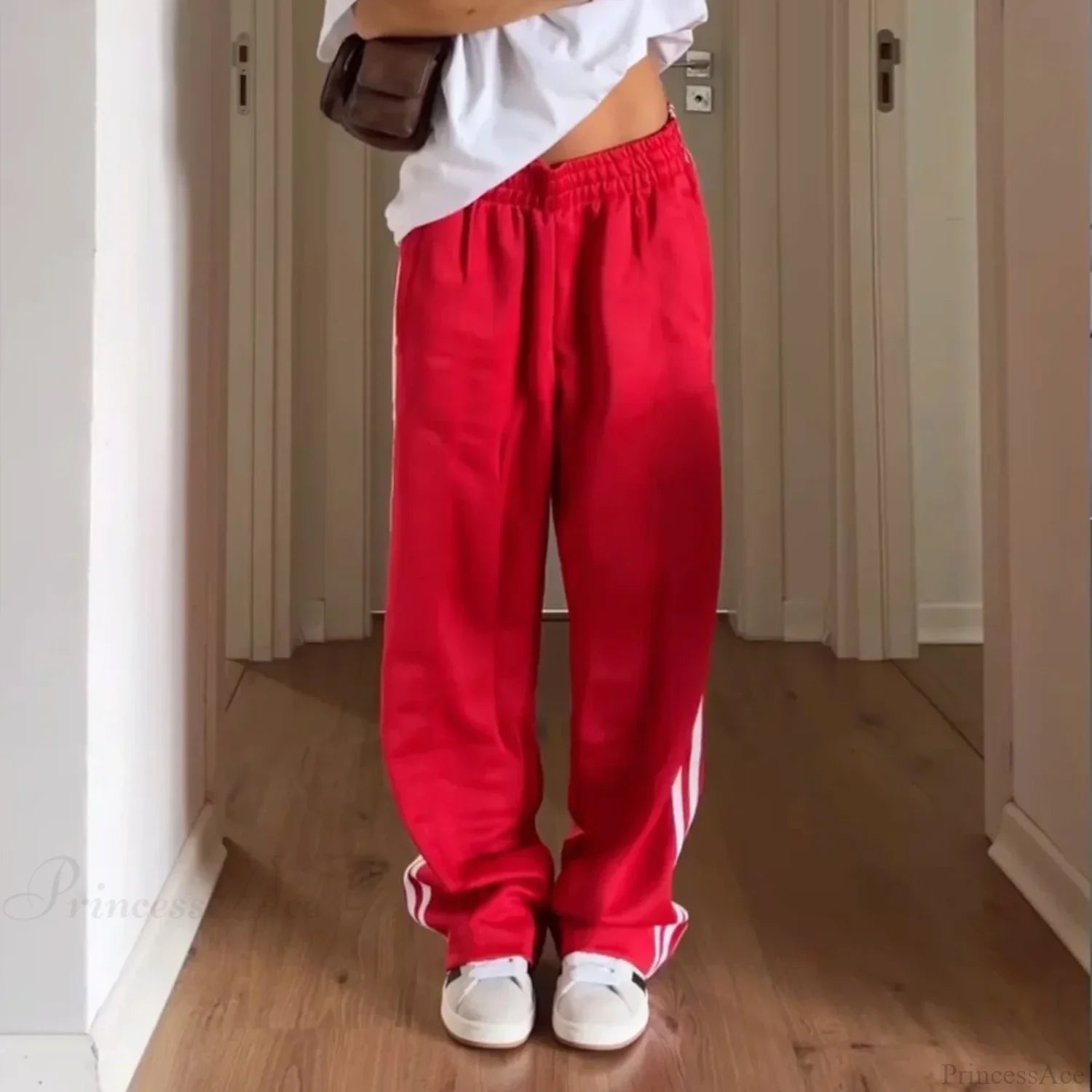 Y2K Striped Baggy Track Jogger Sweatpants Pant pant-250223