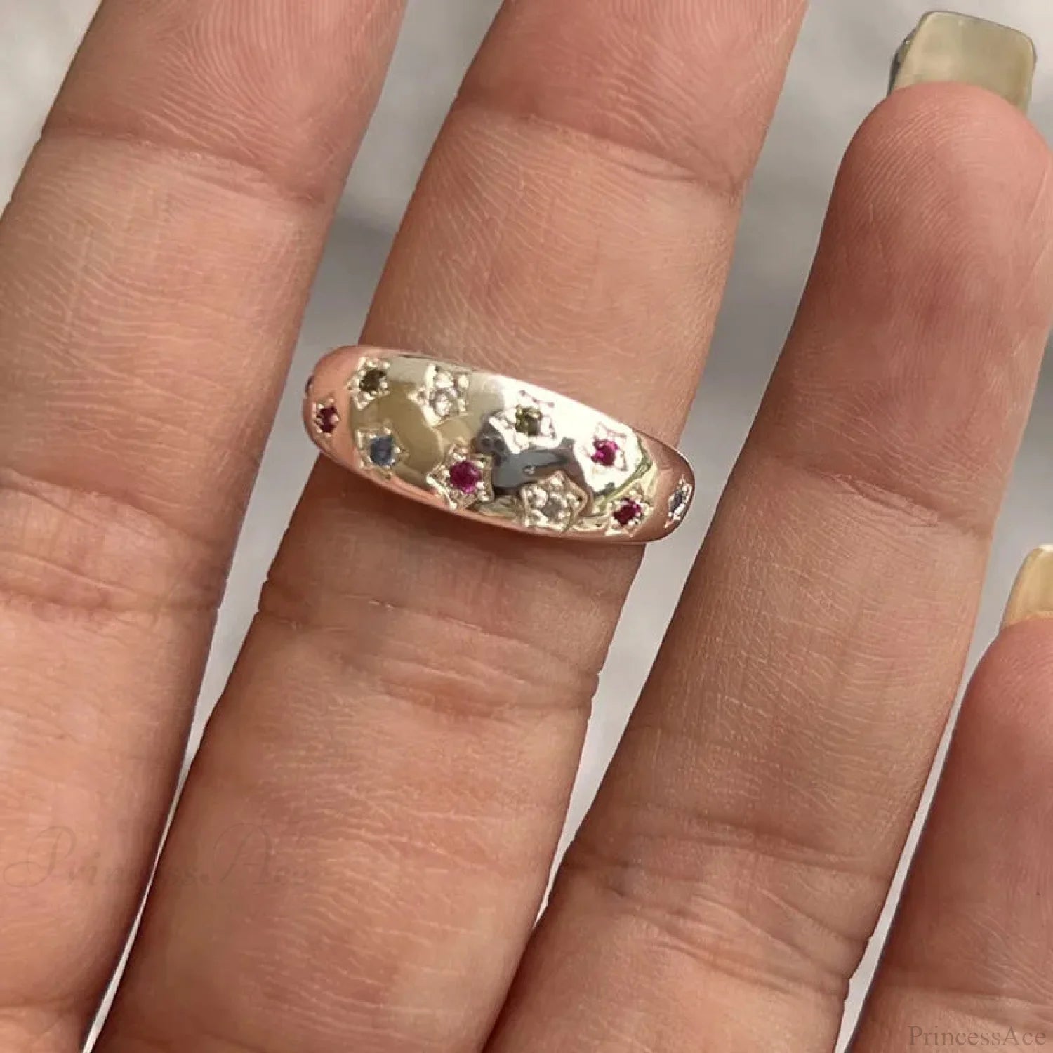 Y2K Transparent Heart Gothic Ring