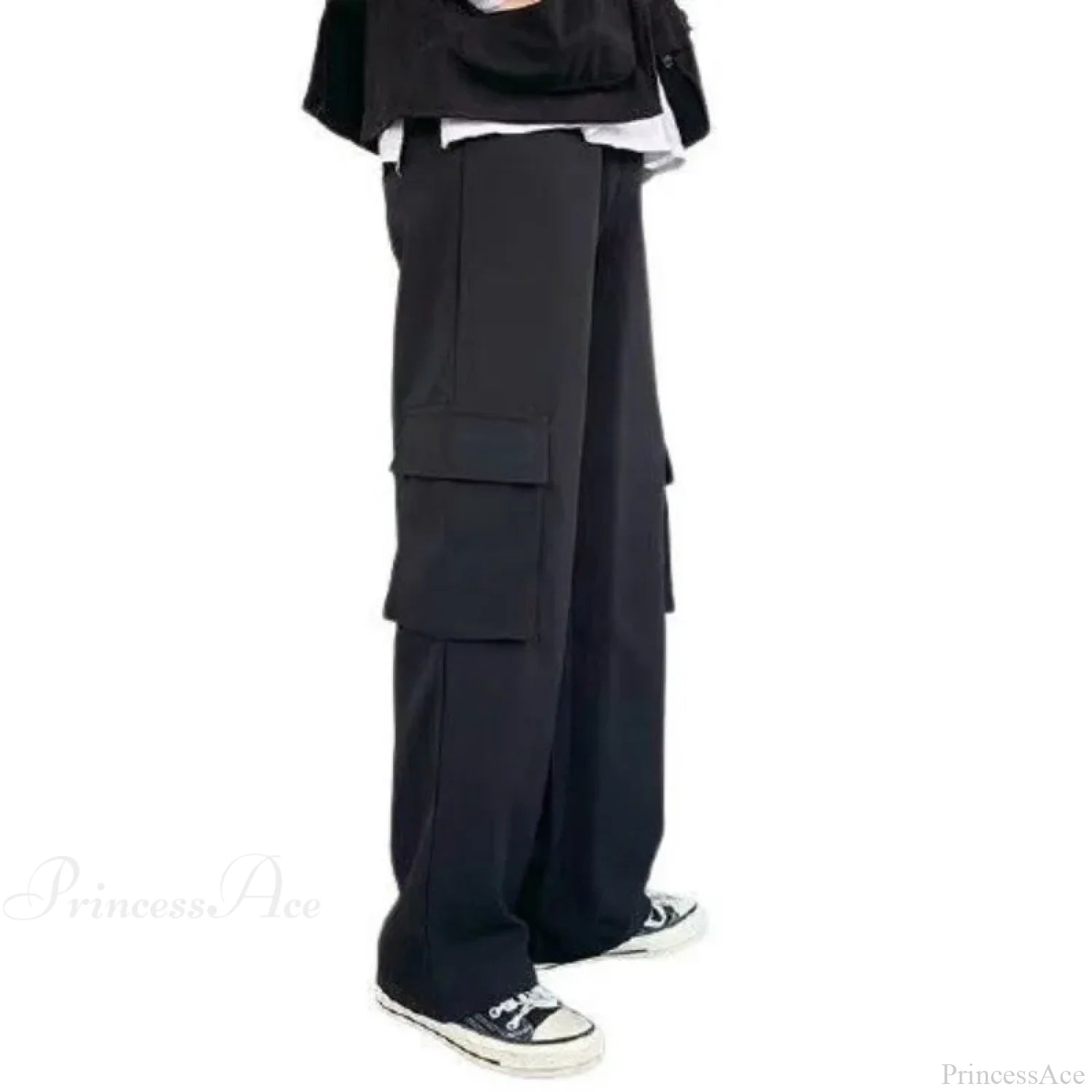 Y2K White Cargo Baggy Pants