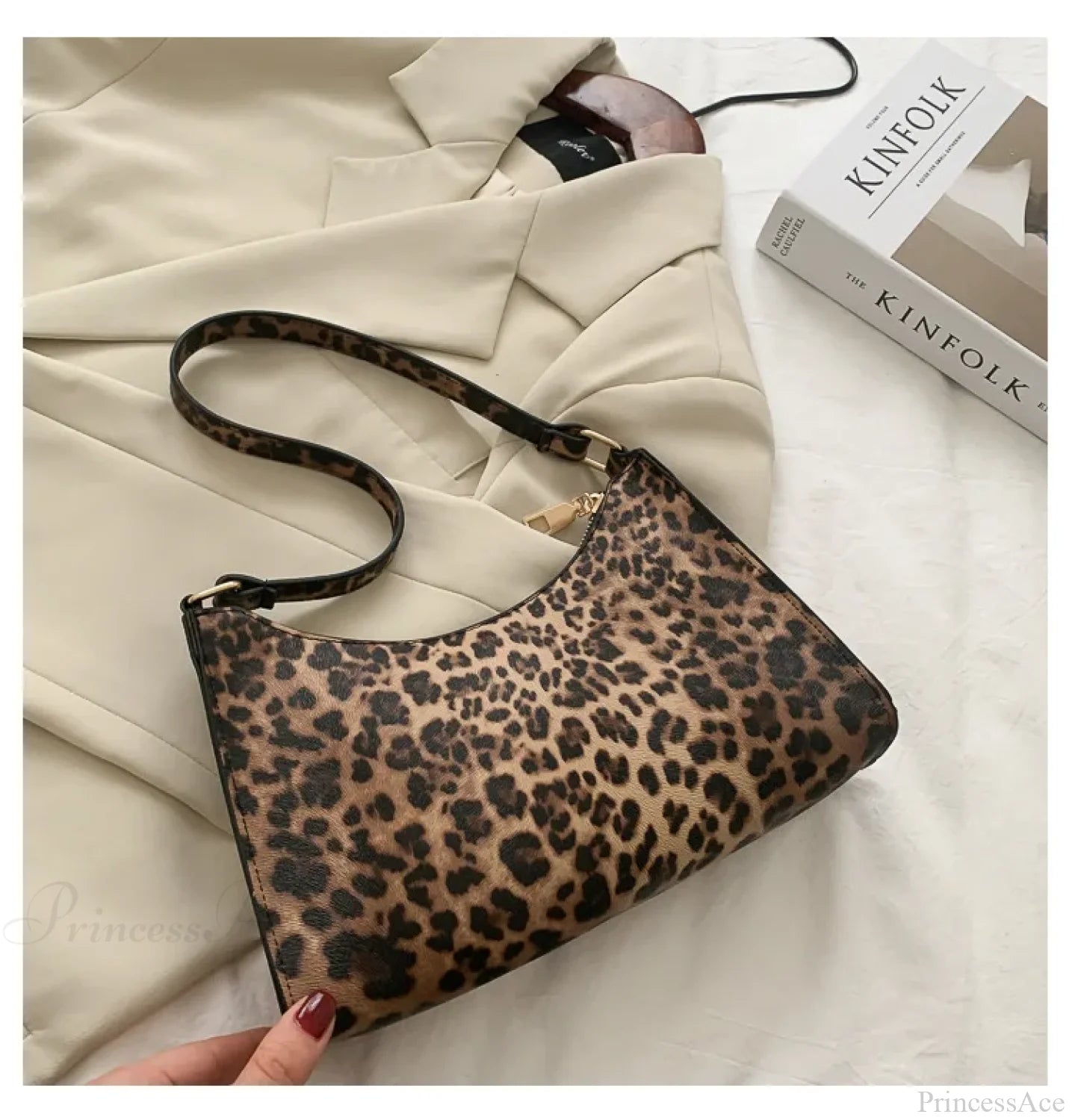 Zebra Print PU Leather Underarm Shoulder Bag Leopard shoulder-250126
